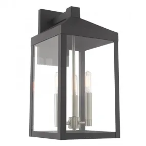 3 Lt Scandinavian Gray Wall Lantern