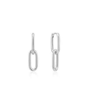 Ania Haie Cable Link Earrings - Silver