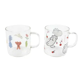 Bear Cats Clear Graphic Mugs Glasses Printed Vintage Retro Style Cups Gifts Kitchen Dinnerware Cold Hot Milk Coffee