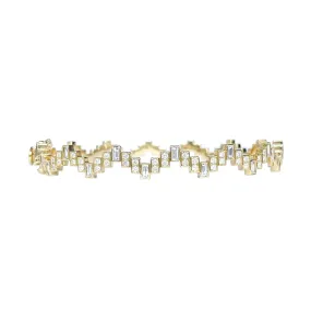 Enlightenment Equilibrium Baguette & Round Diamond Skinny Bracelet