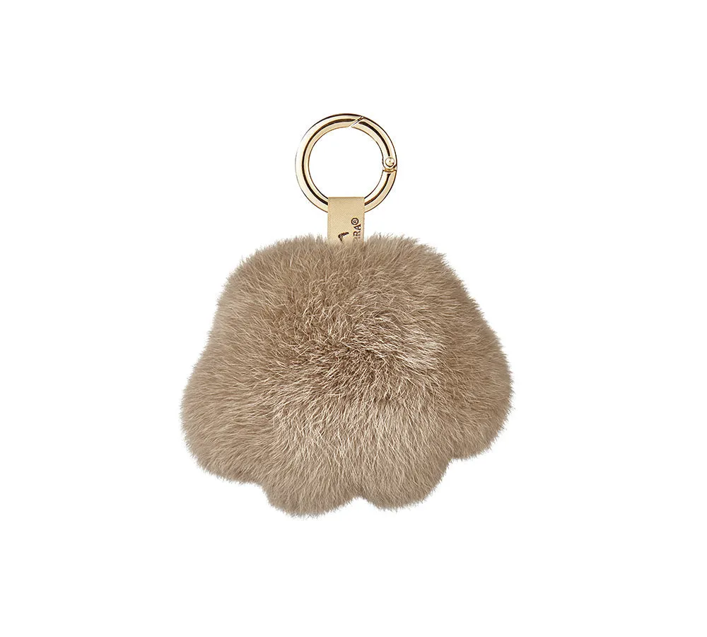 Fluffy Cat Paw Keyring