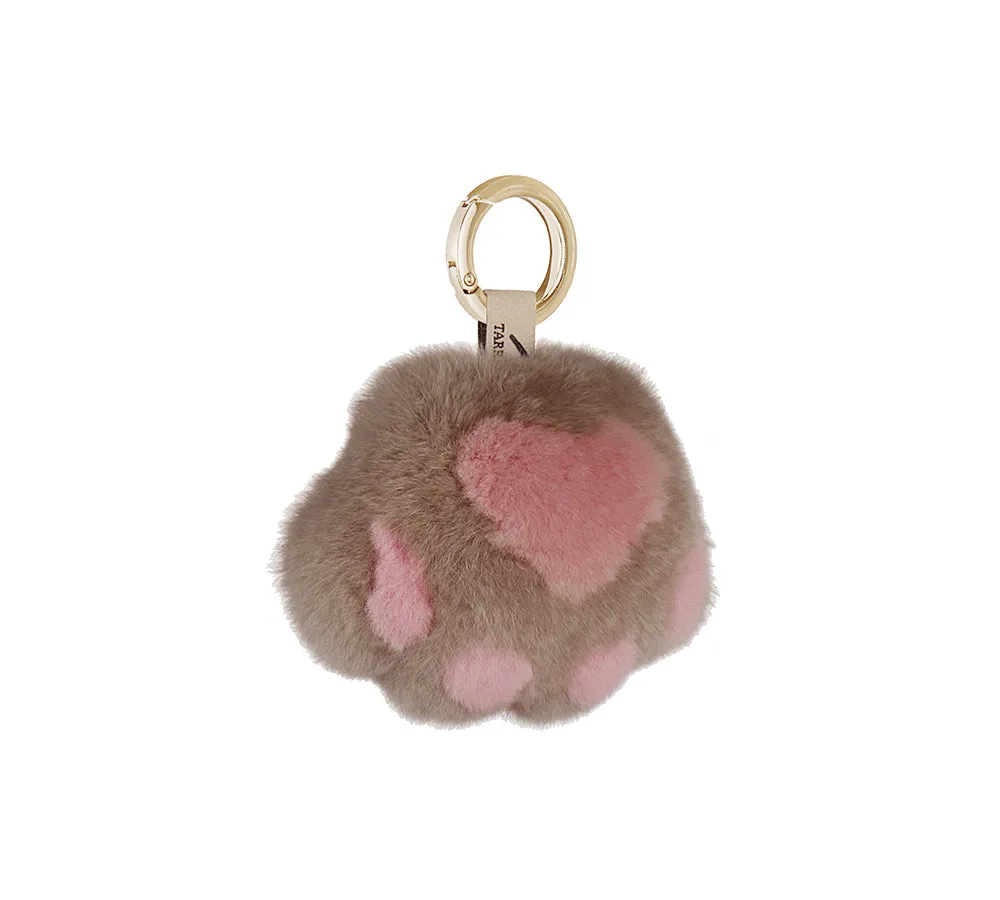 Fluffy Cat Paw Keyring