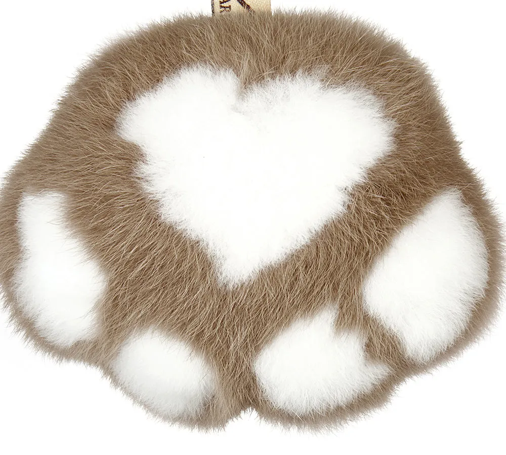 Fluffy Cat Paw Keyring