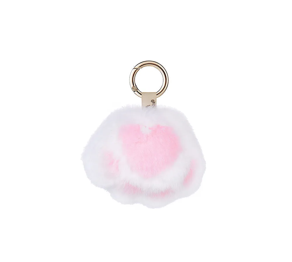 Fluffy Cat Paw Keyring