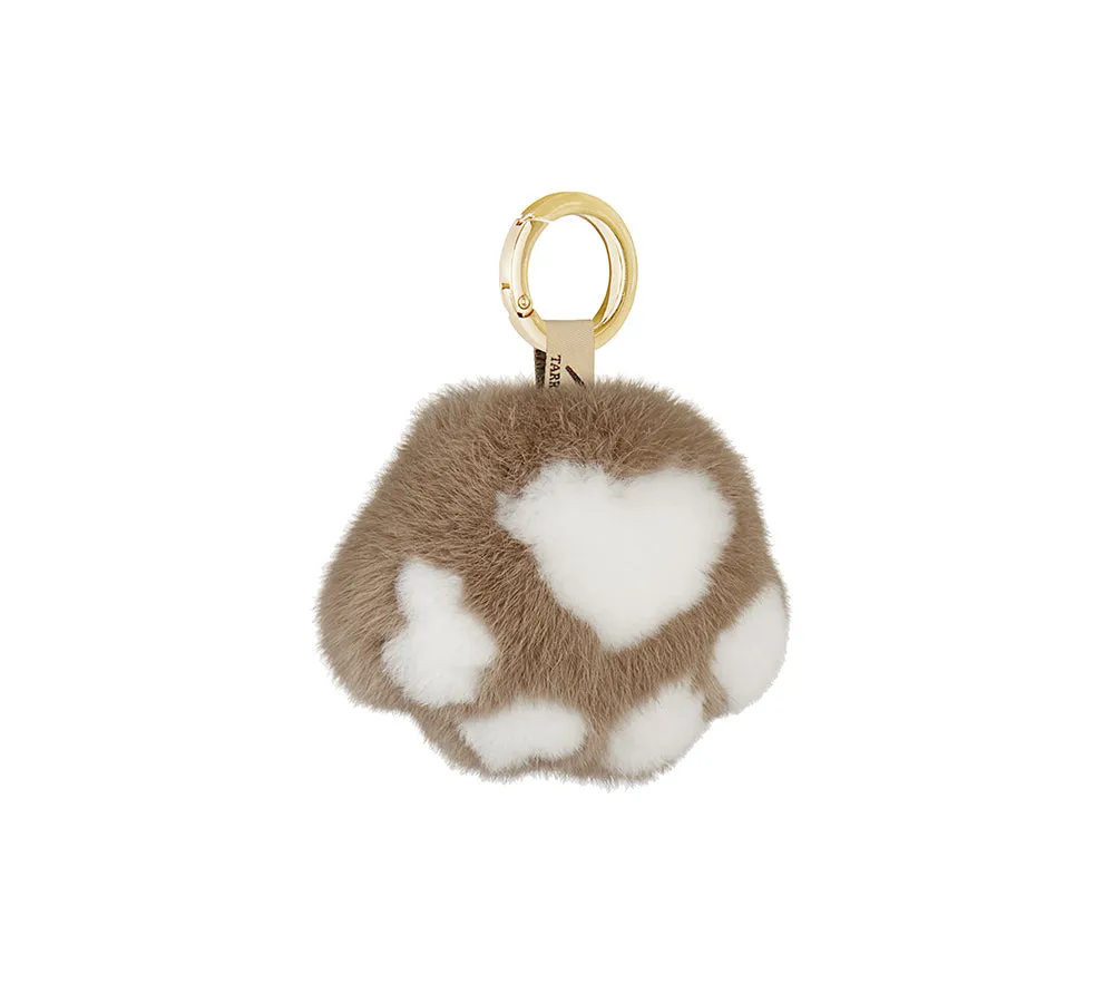 Fluffy Cat Paw Keyring