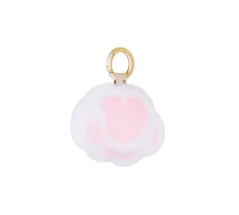 Fluffy Cat Paw Keyring