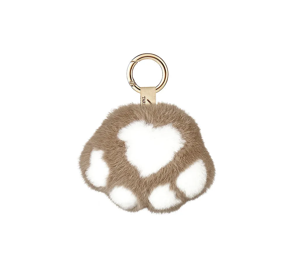 Fluffy Cat Paw Keyring