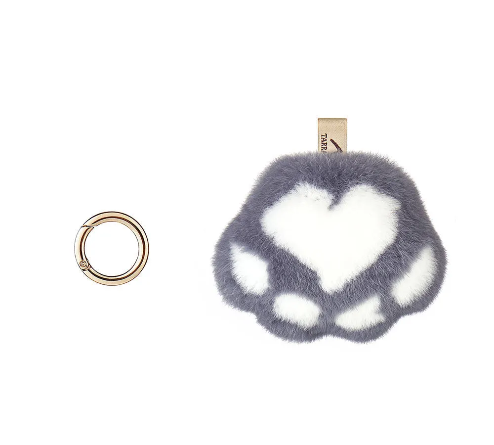 Fluffy Cat Paw Keyring