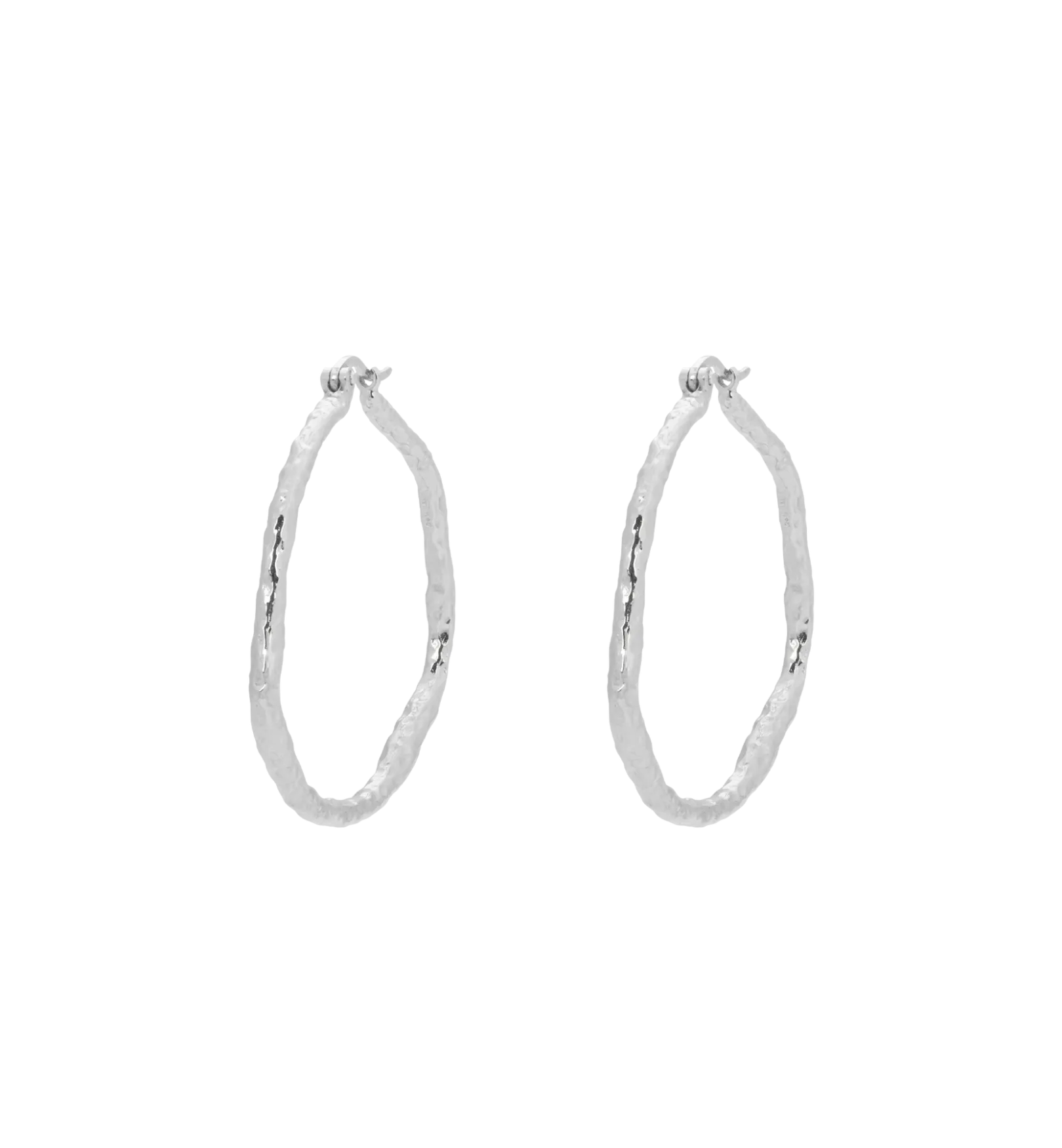 Large Organic Hoop Earrings