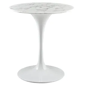 Lippa 28" Round Artificial Marble Dining Table