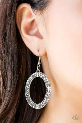 Paparazzi Accessories  - Go Down In Glitter #L97 - Silver Earrings